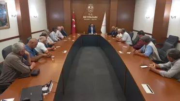Beypazarı Muhtarlar Derneği Başkanı Kaymakamı ziyaret etti