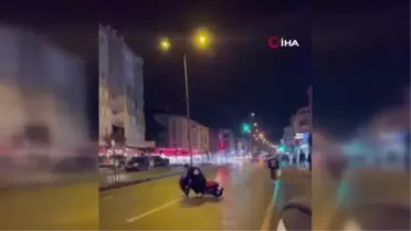 Drift heyecanı kaza getirdi...Ölümden dönen genç kamerada