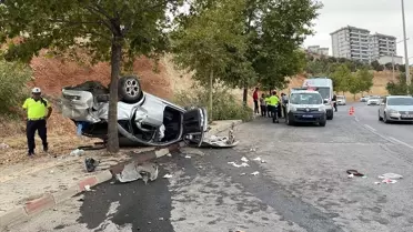 Kahramanmaraş'ta Otomobil Ağaca Çarptı: 5 Yaralı