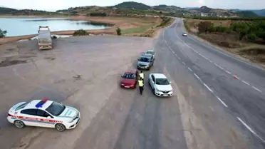 Bilecik'te Jandarma Ekipleri Tarafından Dron ile Trafik Denetimi Yapıldı