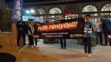 Kahramanmaraş'ta Filistin'e Destek Yürüyüşü Gerçekleştirildi