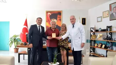 Muğla Eğitim ve Araştırma Hastanesi'ne yapılan bağışa teşekkür plaketi verildi