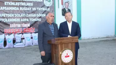 Kars'ın Akyaka ilçesinde çiftçilere ücretsiz tohum dağıtıldı