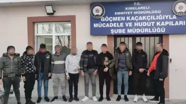 Kırklareli'nde 34 düzensiz göçmen yakalandı
