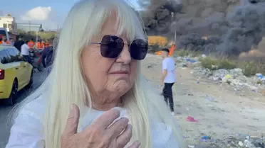 Gazze'ye destek için Filistin'de gösterilere katılan 76 yaşındaki İngiliz kadın AA'ya konuştu Açıklaması