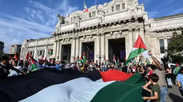 İtalya ve Malta'da Filistin'e Destek ve Dayanışma Gösterisi