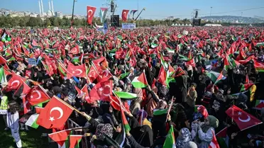 İstanbul'da 'Özgür Filistin Mitingi' yapıldı