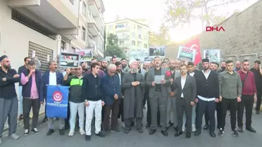 Sarıyer'de ABD İstanbul Başkonsolosluğu Önünde Filistin Protestosu