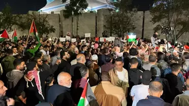Ürdün'de Gazze'ye Destek ve Biden Ziyaretine Tepki Gösterisi
