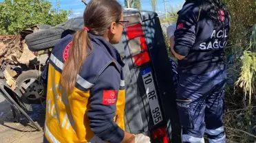 Balıkesir'de Otomobil Devrildi: Sürücü Yaralandı