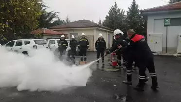 Merzifon'da Yangın Eğitimleri Devam Ediyor