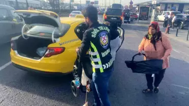 İstanbul Eminönü'nde Sivil Trafik Polisleri Tarafından Taksi Denetimi Gerçekleştirildi