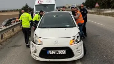 Amasya'da otomobil ile minibüs çarpıştı: 2 yaralı