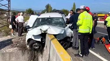 Muğla'da tek taraflı trafik kazasında bir kişi yaralandı