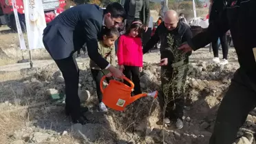 Çorum Kargı'da Anaokulu Öğrencileri Fidan Dikti