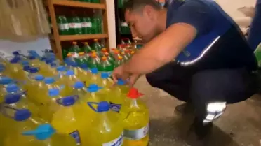 Mersin Erdemli'de Kaçak Sıvı Sabun ve Deterjan Operasyonu
