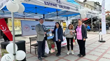 Edirne'de Organ ve Doku Bağış Haftası Bilgilendirme Standı Açıldı