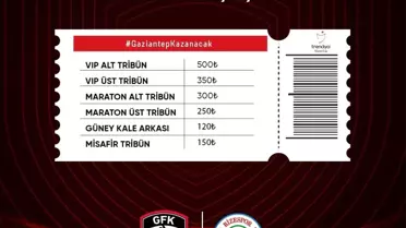 Gaziantep Futbol Kulübü - Çaykur Rizespor maçının biletleri satışa çıktı