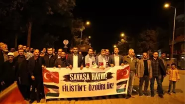 Gediz'de Filistin'e Destek Yürüyüşü Gerçekleştirildi