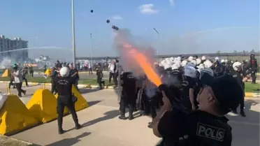 İncirlik Hava Üssü'ne protesto girişimi polis müdahalesiyle engellendi