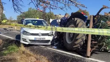 Diyarbakır'da TIR, traktör ve otomobilin karıştığı kazada 1 ölü, 6 yaralı