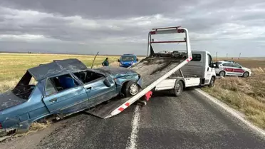 Afyonkarahisar'ın Emirdağ ilçesinde tarlaya giren otomobilde 6 kişi yaralandı