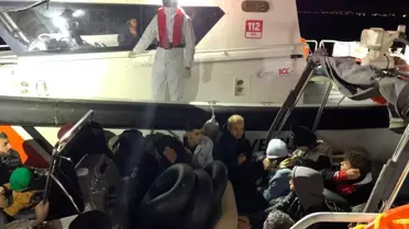 Ayvalık'ta 24 düzensiz göçmen yakalandı