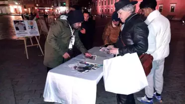 Filistinlilerden Polonya'da 'Acımızı Haykırıyoruz' etkinliği