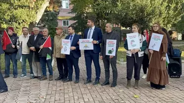 Kırklareli'nde İsrail'e karşı protesto