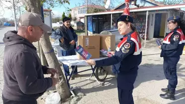 Edirne Jandarma Komutanlığı'nda Kadın Astsubaylar KADES hakkında bilgi verdi