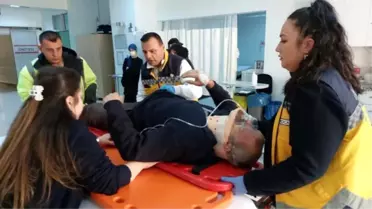 Samsun'da park halindeki kamyondan düşen demir su borusu bisiklet sürücüsünü yaraladı