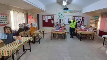 Edirne Jandarma Komutanlığı Öğrencilere Trafik Eğitimi Veriyor