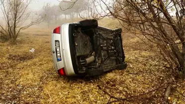 Kırıkkale'de otomobil şarampole devrildi, bir kişi yaralandı
