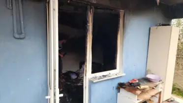 Karapürçek'te evde çıkan yangında hasar oluştu