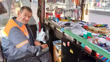 Eskişehir'de engelli seyyar satıcı