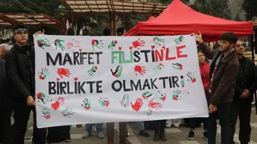 Amasya Üniversitesi İsrail'in Gazze saldırılarını protesto etti