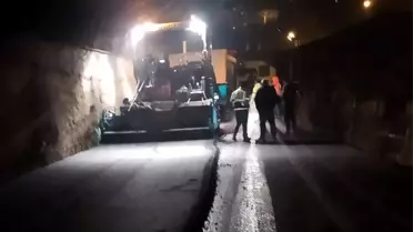 Beypazarı Karaşar Mahallesi'nde Sıcak Asfalt Çalışmaları Devam Ediyor