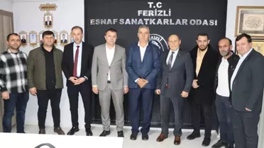 STB Başkanı Mustafa Genç, Ferizli Esnaf ve Sanatkarları Odası Başkanı Mehmet Tan'ı ziyaret etti
