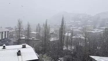 Hakkari'de kar yağışıyla beyazlandı