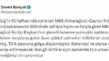 Bahçeli'den hakem saldırısına kınama