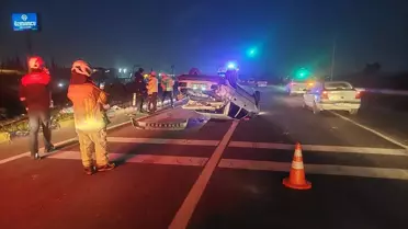İzmir'de otomobil takla attı, sürücü yaralandı