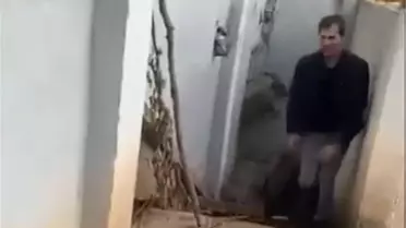 Sivas'ta mahsur kalan yaban keçisi kurtarıldı