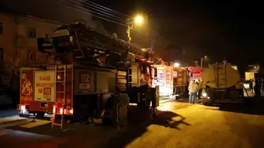 Elazığ'da çatı yangını söndürüldü