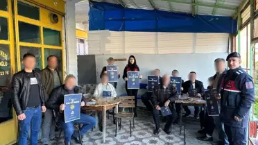 Zonguldak'ta jandarma ekipleri KADES uygulamasını tanıttı