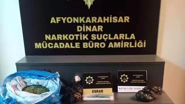 Afyonkarahisar'da uyuşturucu operasyonu: 528 gram esrar ve 14.500 TL ele geçirildi