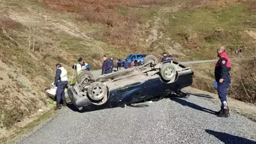 Kozlu'da Otomobil Devrildi: 1 Ölü, 2 Yaralı