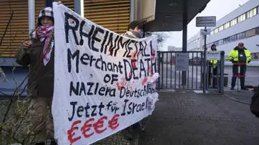 Almanya'da Rheinmetall şirketi İsrail'e silah sağlaması protesto edildi
