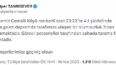 Gümüşhane Valisi: Depremde olumsuzluk ihbarı yok