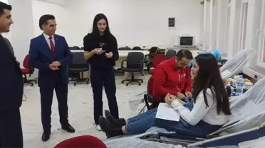 Sinop'ta Kızılay Kan Bağışı Standı Açıldı
