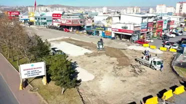 Kayseri'de sanayi bölgesinde kavşak düzenlemesi